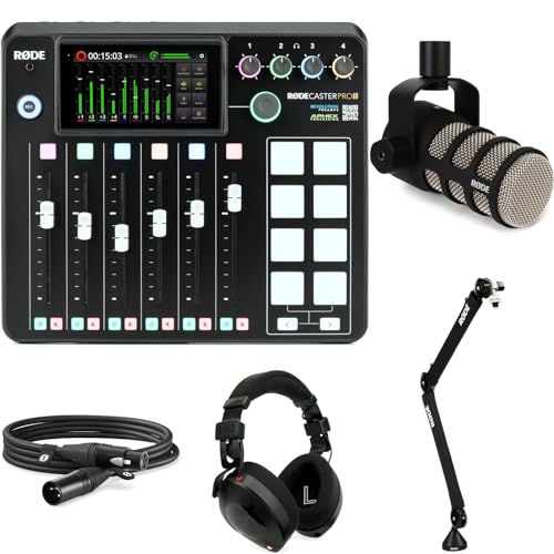 Rodecaster Pro II Podcast Bundle with PodMic and Accessories