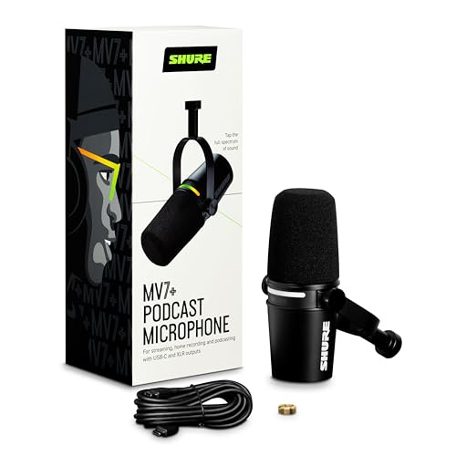Shure MV7+ Dynamic Podcast Microphone with USB-C & XLR