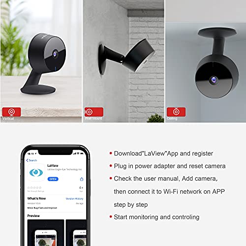 LaView 4-Pack Indoor 1080P Security Cameras