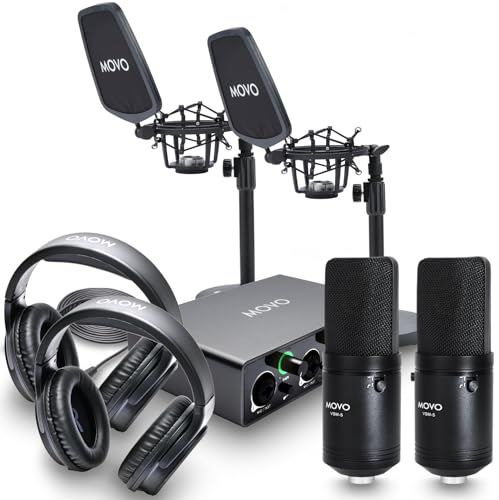 Movo Professional Condenser Microphone Kit for Podcasting