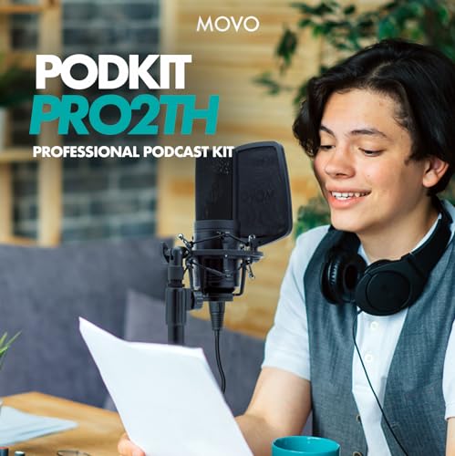Movo Professional Condenser Microphone Kit for Podcasting