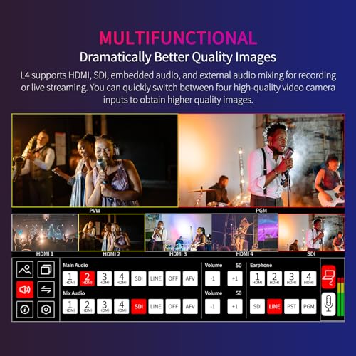 FEELWORLD L4 10.1" Touch Screen Video Switcher