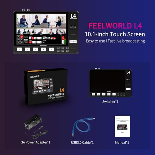 FEELWORLD L4 10.1" Touch Screen Video Switcher