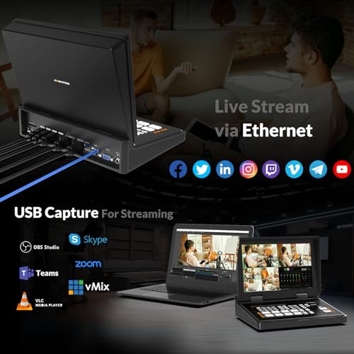 AVMATRIX Shark H4 Plus Video Mixer for Streaming