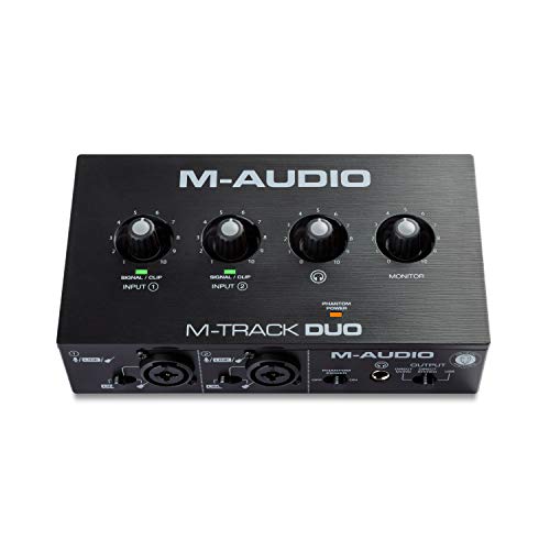 M-Audio M-Track Duo USB Audio Interface for Podcasting