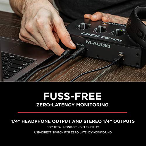 M-Audio M-Track Duo USB Audio Interface for Podcasting