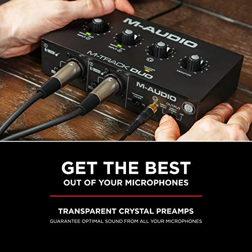 M-Audio M-Track Duo USB Audio Interface for Podcasting