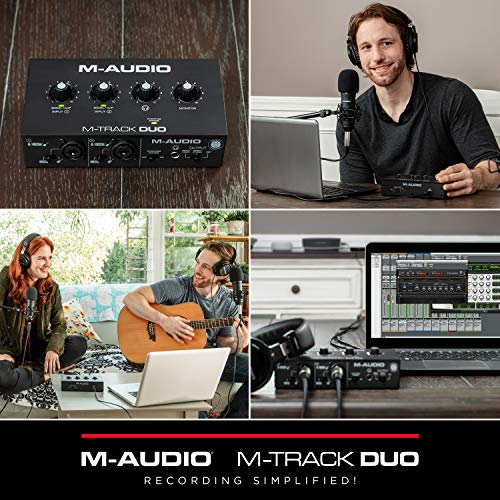 M-Audio M-Track Duo USB Audio Interface for Podcasting
