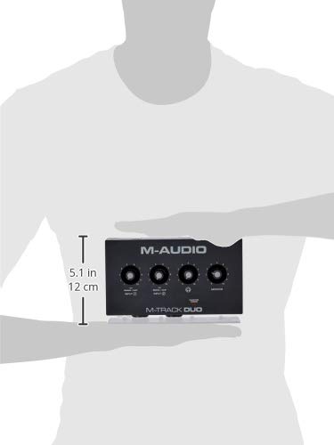 M-Audio M-Track Duo USB Audio Interface for Podcasting