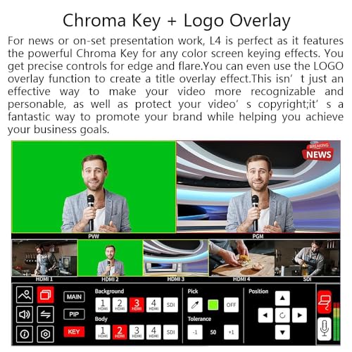 FEELWORLD L4 Multi-Camera HD Video Mixer Switcher