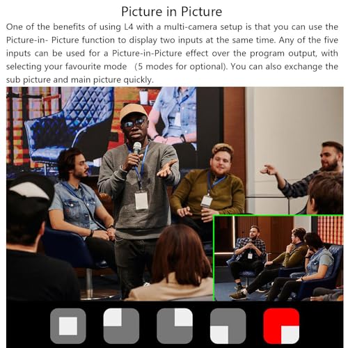 FEELWORLD L4 Multi-Camera HD Video Mixer Switcher