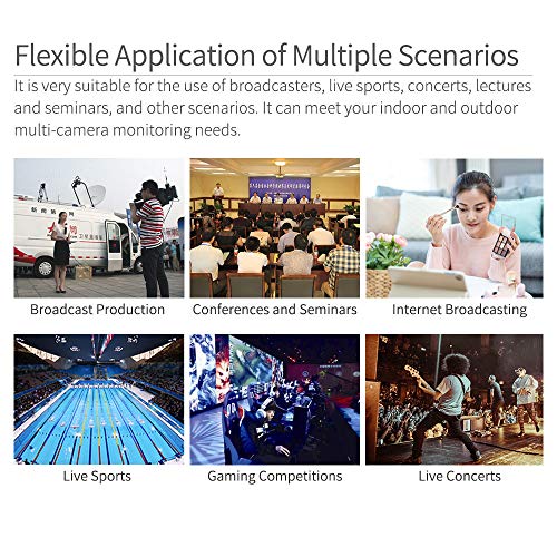 SEETEC ATEM156 15.6 Inch Live Streaming Broadcast Director Monitor with 4 HDMI Input Output Quad Split Display for ATEM Mini Pro Video Switcher Mixer Studio Television Production