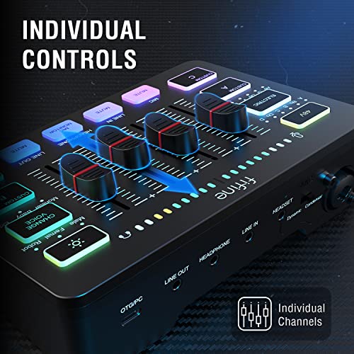 FIFINE RGB Audio Mixer for Podcasting & Streaming