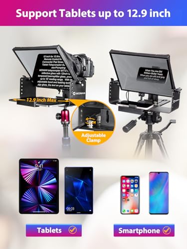 MOMAN MT12 Metal Teleprompter Kit for Tablets