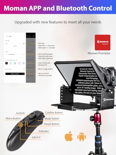 MOMAN MT12 Metal Teleprompter Kit for Tablets