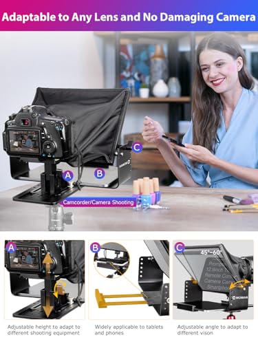 MOMAN MT12 Metal Teleprompter Kit for Tablets