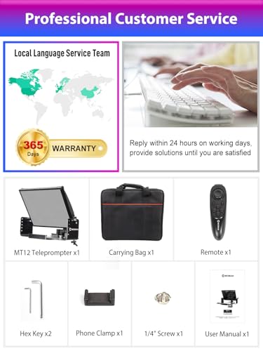 MOMAN MT12 Metal Teleprompter Kit for Tablets