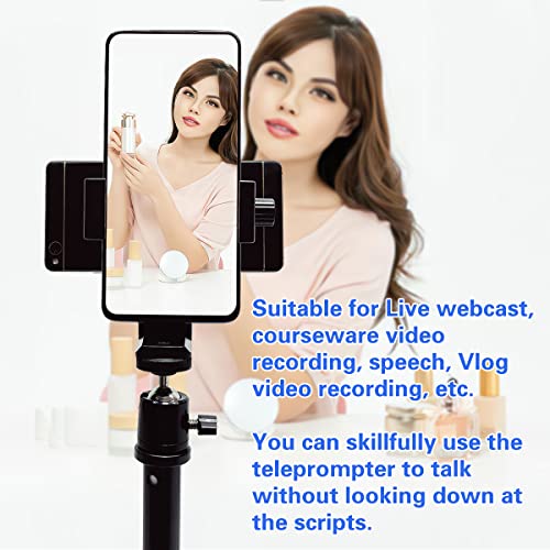 Double Phone Teleprompter Kit for Video Recording