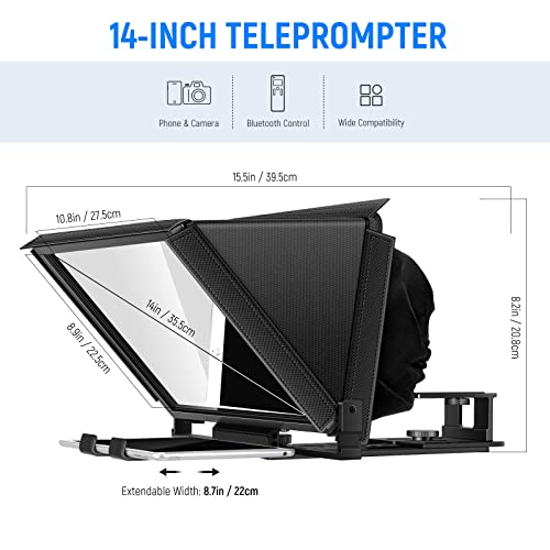NEEWER X12 Bluetooth Teleprompter with Carry Case