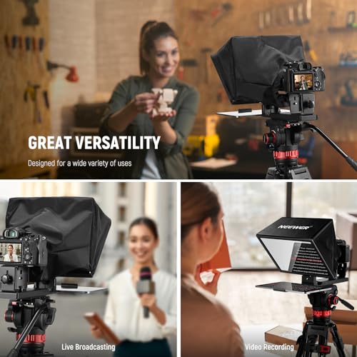 NEEWER 12" Teleprompter for iPad and DSLR