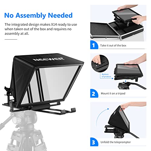 NEEWER X14 Teleprompter with Bluetooth Remote Control