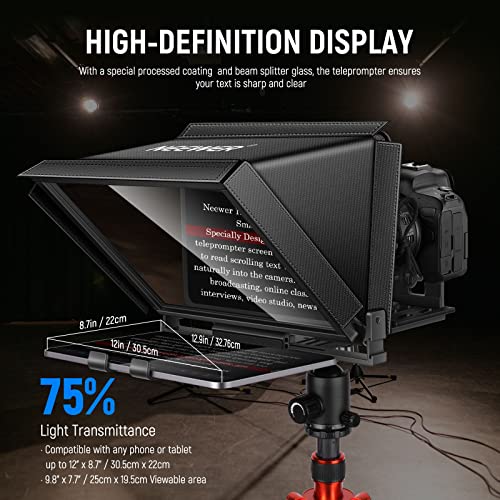 NEEWER X12 Teleprompter for iPad and DSLR
