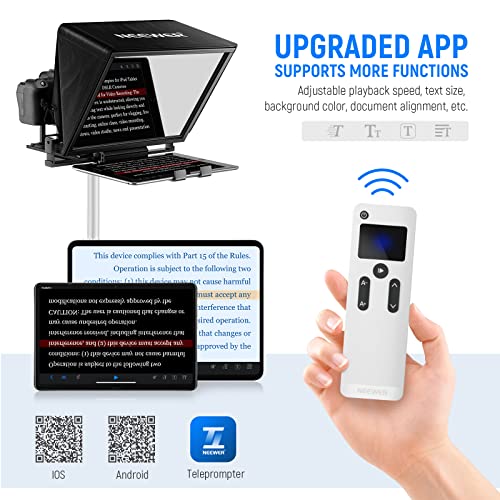NEEWER X14 Teleprompter with Bluetooth Remote Control