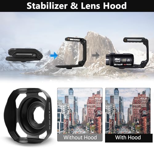 8K Camcorder with Night Vision and Accessories