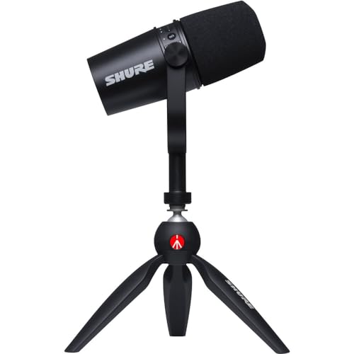Shure MV7 Podcast Microphone Kit with Tripod