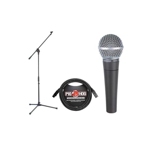 Shure SM58-LC Vocal Microphone Bundle with Stand