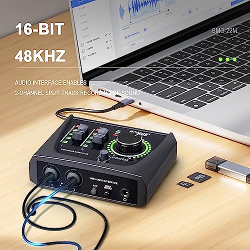 BOMGE Mini USB Audio Interface for Podcasting