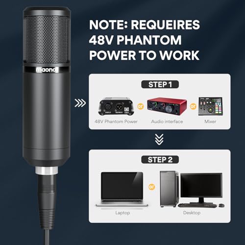 MAONO Professional XLR Condenser Microphone for Podcasts