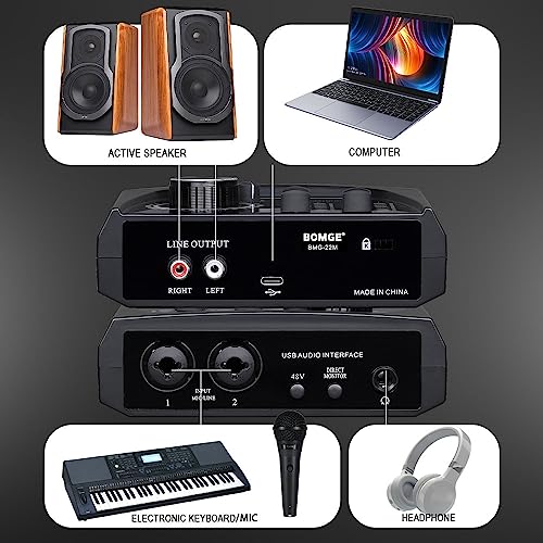 BOMGE Mini USB Audio Interface for Podcasting