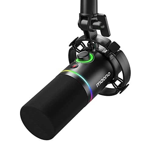 MAONO PD200X RGB Dynamic Microphone for Podcasting