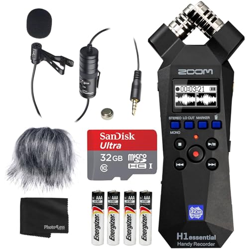Zoom H1 Handy Recorder Bundle with Lavalier Mic