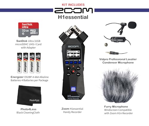 Zoom H1 Handy Recorder Bundle with Lavalier Mic