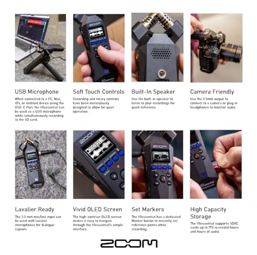 Zoom H1 Handy Recorder Bundle with Lavalier Mic