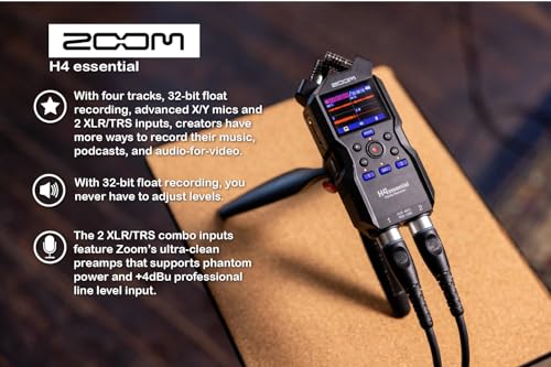 Zoom H4 Essential Podcast Recorder Bundle with Accessories