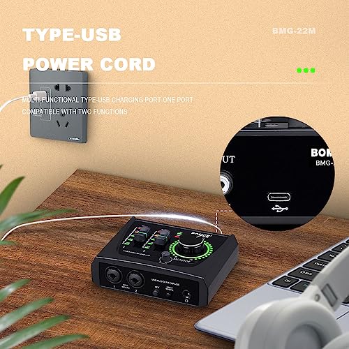 BOMGE Mini USB Audio Interface for Podcasting