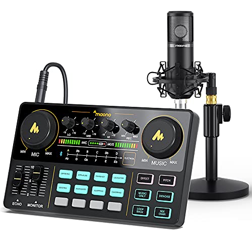 MAONO Podcast Equipment Bundle with Audio Interface