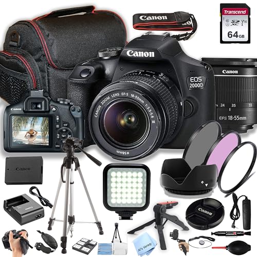 Canon EOS 2000D DSLR Camera Bundle with Lens