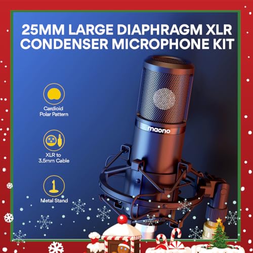 MAONO Podcast Equipment Bundle with Audio Interface