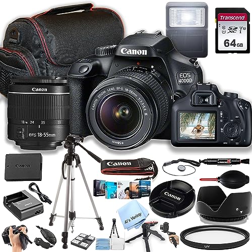 Canon EOS 4000D DSLR Bundle with Accessories