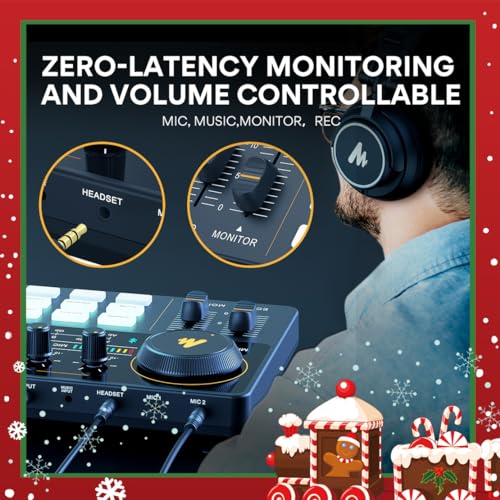 MAONO Podcast Equipment Bundle with Audio Interface