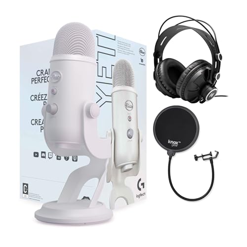 Blue Yeti USB Microphone Bundle with Headphones & Accessories