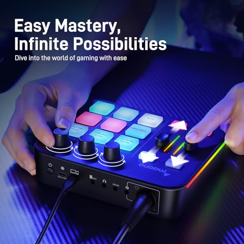 MAONO Gaming Audio Mixer with Bluetooth and RGB