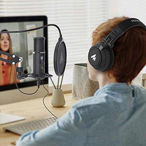 MAONO USB Microphone & Headphones Bundle for Podcasts