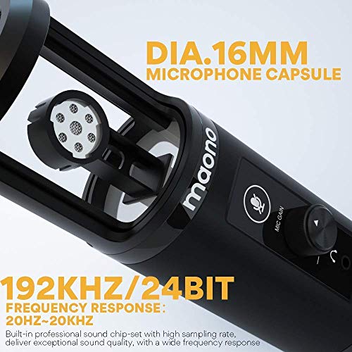MAONO USB Microphone & Headphones Bundle for Podcasts