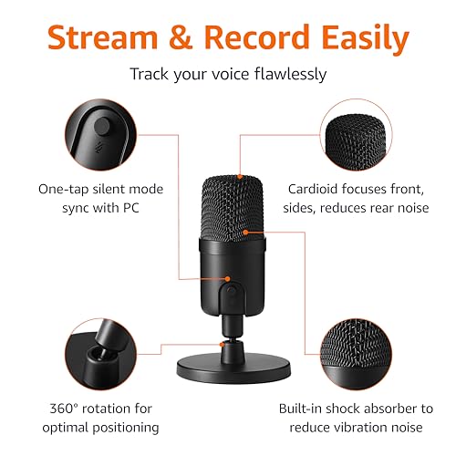 Amazon Basics USB Condenser Microphone for Podcasting