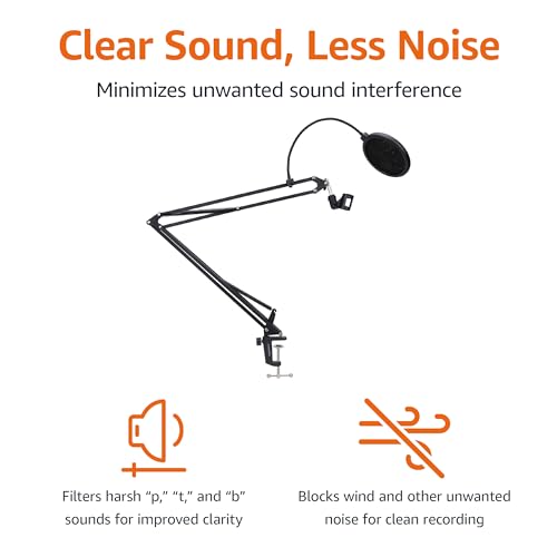 Heavy-Duty Microphone Desk Arm Stand Kit